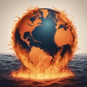 Global Warming - Planet Earth on fire